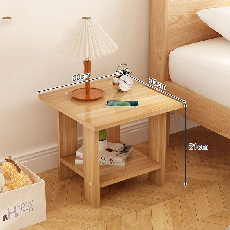 Simple Bedside table Solid Wood Nightstands Double-Layer Night table Living Room Sofa Side Table Modern Home Bedroom furniture