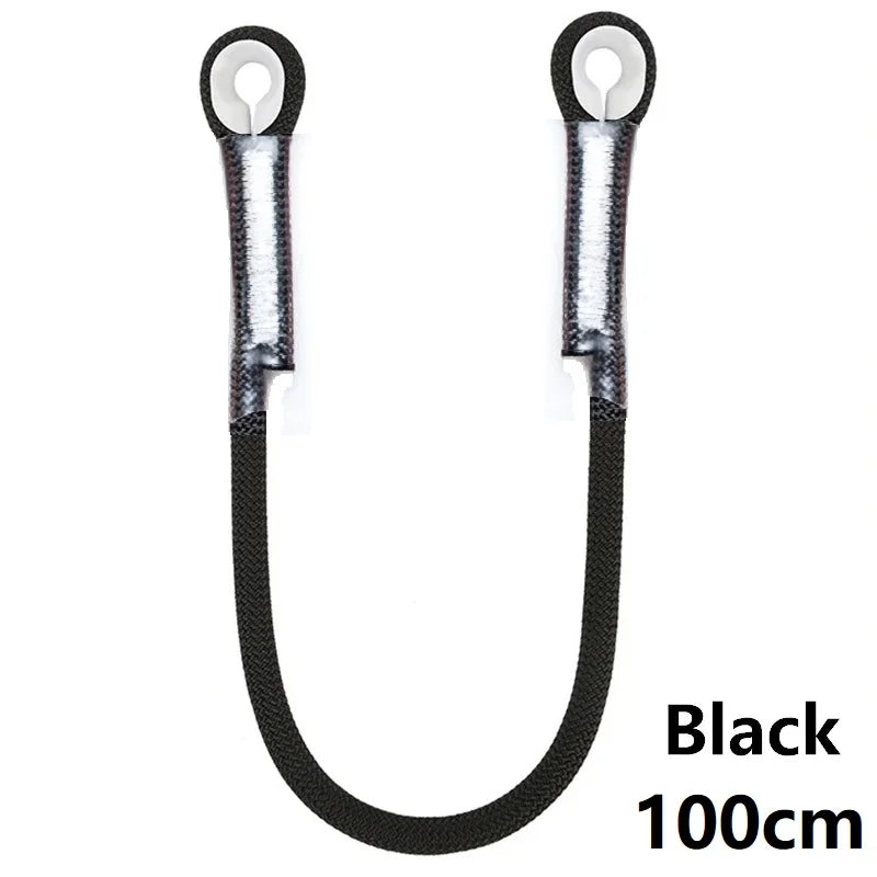 Outdoor Rock Climbing Lanyard 10.5mm Static Rope 20kN Protective Eye-to-eye Pre-Sewn Cord Loop Sling Mountaineering Equipment