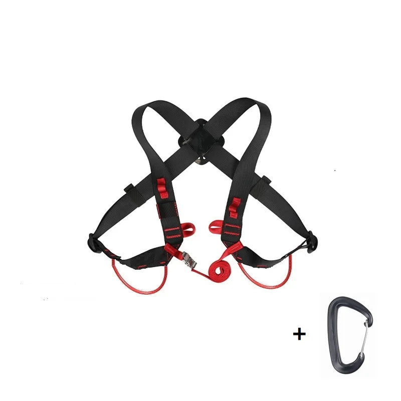 Outdoor Rock Climbing Ascending Decive Shoulder Girdles Adjustable SRT Chest Safety Belt Harness Protection Survival