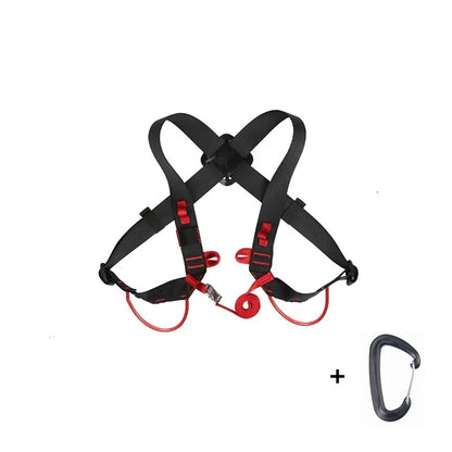 Outdoor Rock Climbing Ascending Decive Shoulder Girdles Adjustable SRT Chest Safety Belt Harness Protection Survival