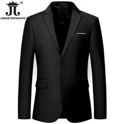 Men Blazer Boutique Fashion Solid Color Light Thin Slim Mens Casual Business Suit Jacket Groom Wedding Dress Party Tyranian Coat