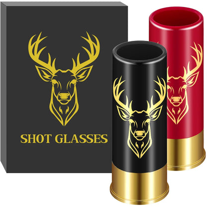 2PCS/Set Shot Glass Drinking Cup Creative High Quality Plastic Shotgun Bullet Shape Water Wine Glass Party Drinkware Gift