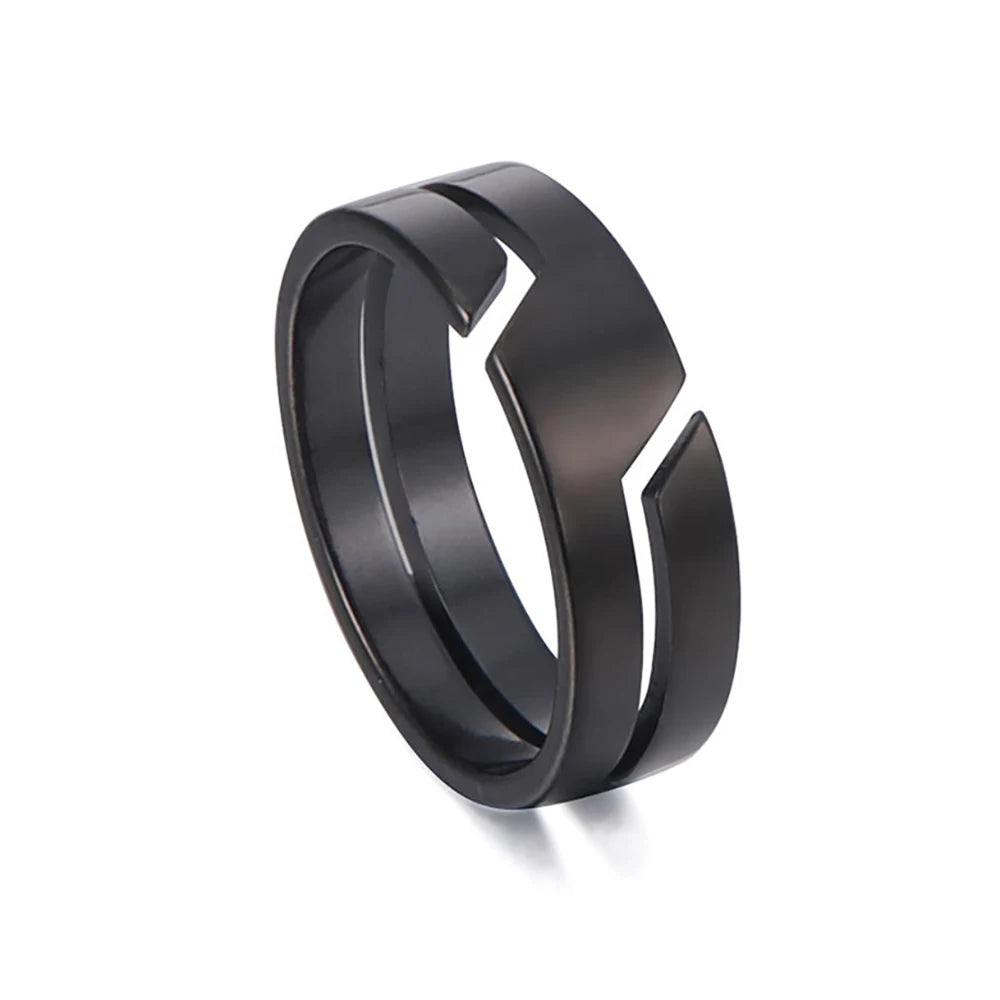 Skyrim Stainless Steel Ring for Men Women Black Minimalist Casual Finger Rings 2025 Couple Jewelry Wedding Gift for Lover