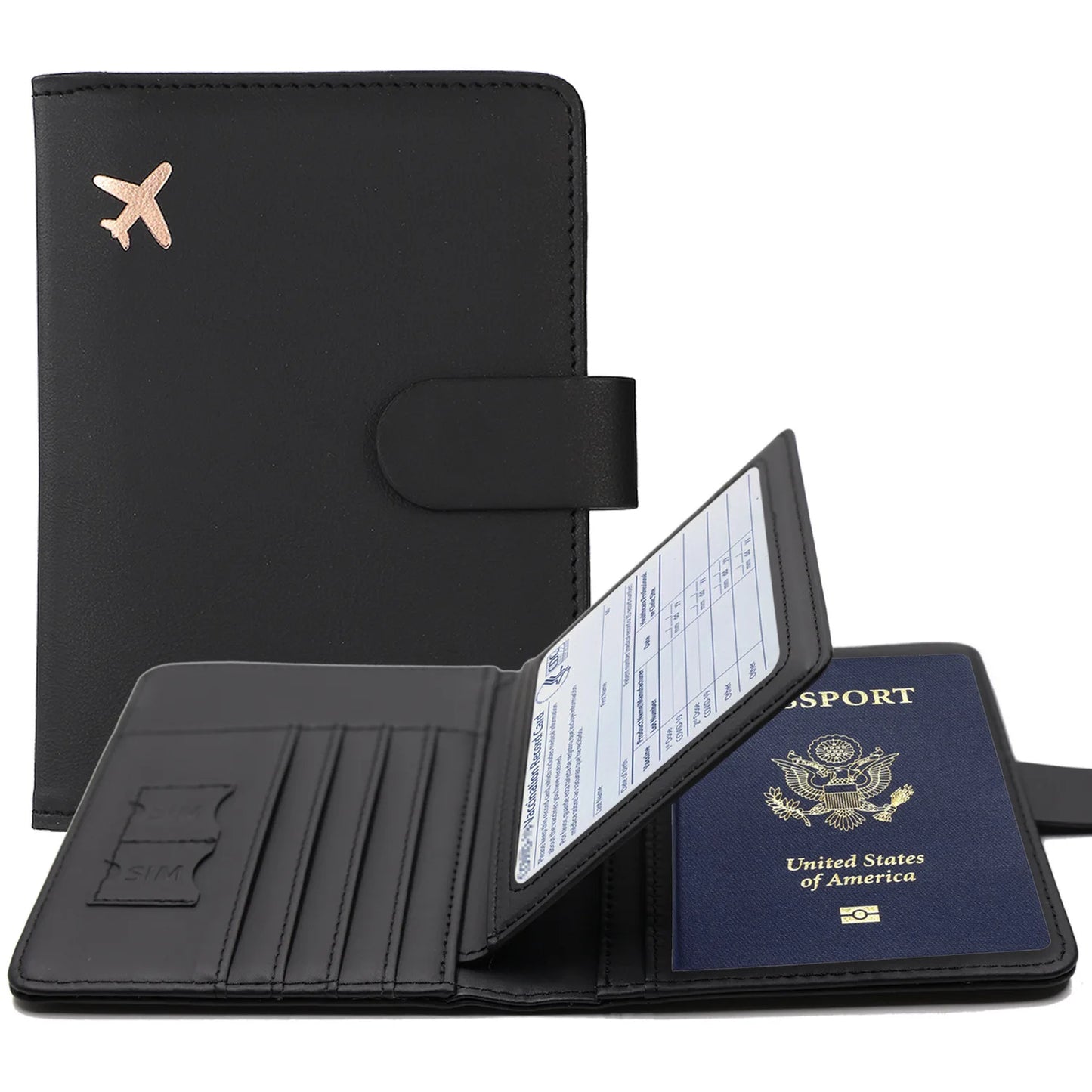 RFID Passport Cover Case Passport Holder Multifunctional Passport Wallet ID Credit Card Holder Travel Wallet Travel Accessories