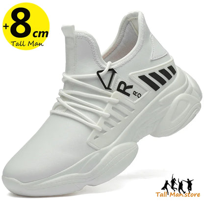 Leisure Chunky Sneakers Tall Man High Increase Insole 8cm Men Fashion Shoes