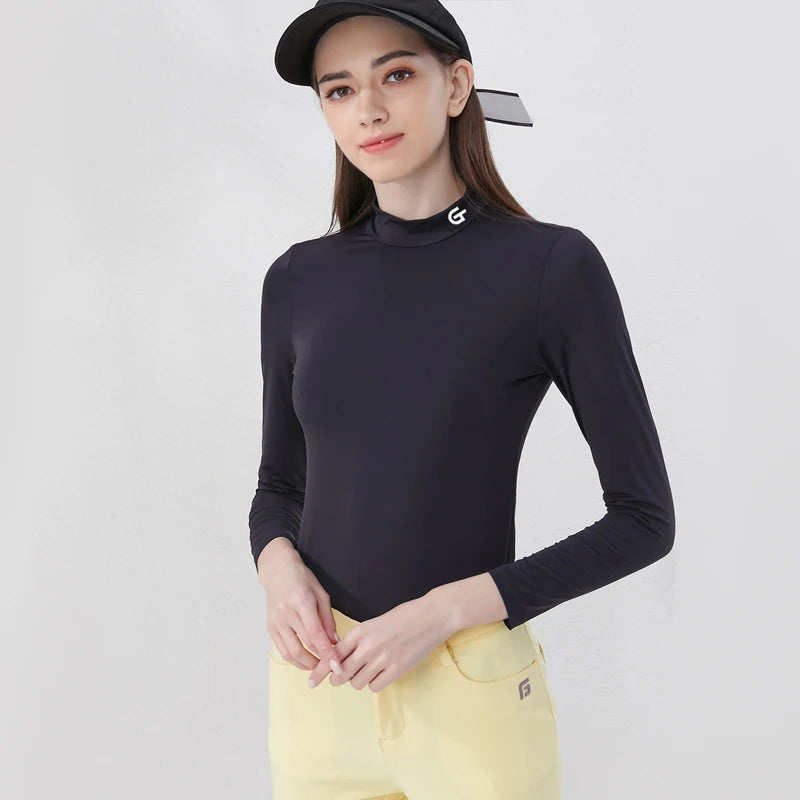 Golfist Golf Women's Summer Ice Silk Shirt Long Sleeved Anti-UV Cool snd Breathable High elasticity Outdoor Causal Sports Tops