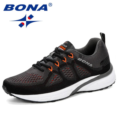 BONA Sneakers Men Shoes Sport Mesh Trainers Lightweight Baskets Femme Running Shoes Outdoor Athletic Shoes Men