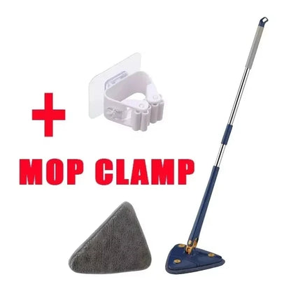 Rotatable Telescopic Triangle Mop 360° Spin Cleaning Mop Squeeze Wet And Dry Use Water Absorption For Home Floor Ceiling