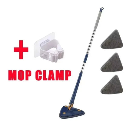 Rotatable Telescopic Triangle Mop 360° Spin Cleaning Mop Squeeze Wet And Dry Use Water Absorption For Home Floor Ceiling