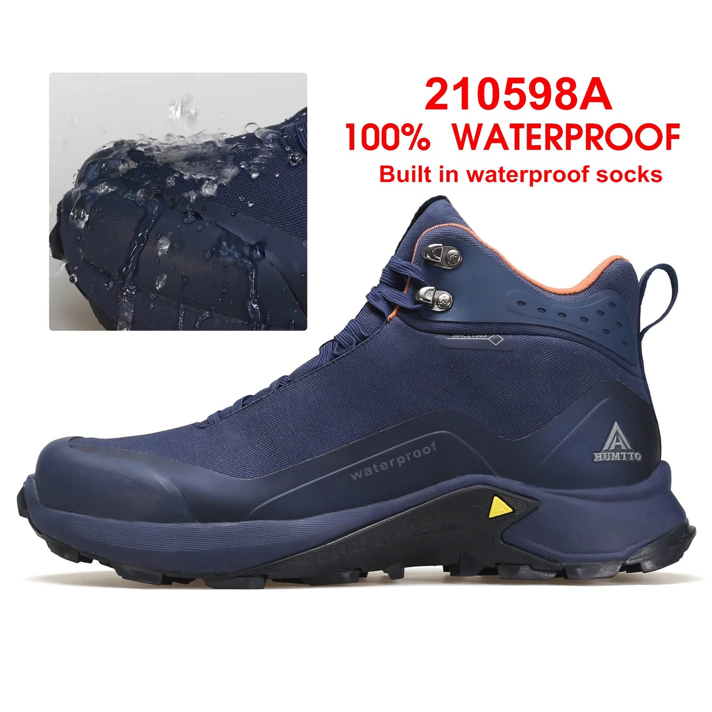 HUMTTO Waterproof Hiking Ankle Boots Winter Sports Trekking Shoes for Men Luxury Designer Outdoor Climbing Hunting Mens Sneakers