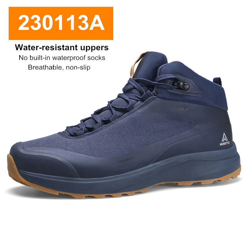 HUMTTO Waterproof Hiking Ankle Boots Winter Sports Trekking Shoes for Men Luxury Designer Outdoor Climbing Hunting Mens Sneakers