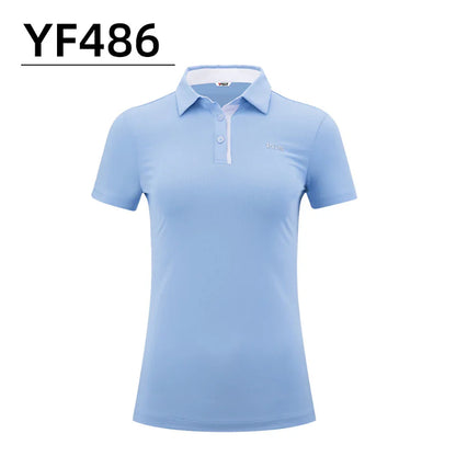 PGM Women's Golf Short-Sleeved Polo Shirt Quick-Dry Breathable