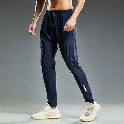 Summer Elastic Men Running Sport Pants Jogging Sweatpants Casual Outdoor Training Gym Fitness Trousers