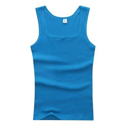 HOT Summer Plus Size Male Clothes Tank Tops 100% Pure Cotton Sleeveless Fitness T-shirt Elastic Bodybuilding Vest For Men Women