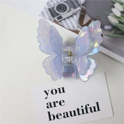 French Retro Butterfly Hair Clips Back Of The Head Hair Claws Sweet Coiled Hairpin Women Lady Girl Headwear Hair Styling Tools