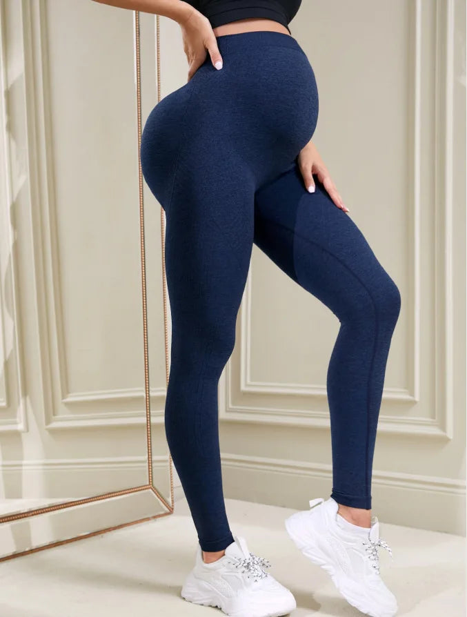 Women's Maternity Leggings Over The Belly Full Length Pregnancy Yoga Pants Active Wear Workout Leggings