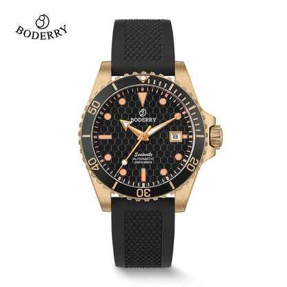 Boderry Seaturtle Titanium Diver Watch Men Luxury Bronze Watches Automatic Mechanical Wristwatch Sport 100M Waterproof Luminous