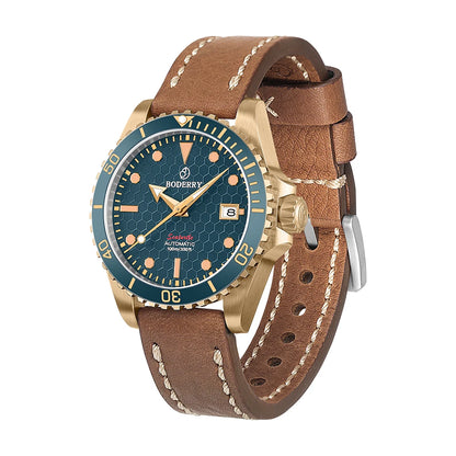 Boderry Seaturtle Titanium Diver Watch Men Luxury Bronze Watches Automatic Mechanical Wristwatch Sport 100M Waterproof Luminous