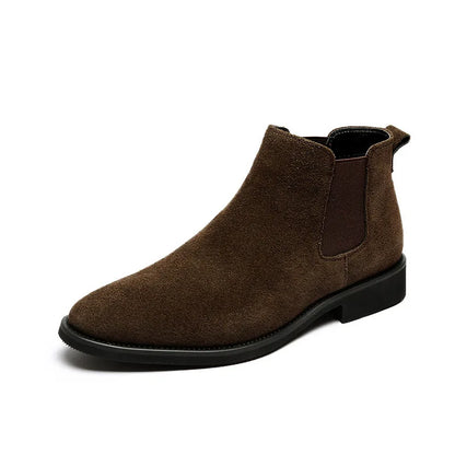 Chelsea Boots Suede Leather Boots Height Increase 2.3" or "3.1"