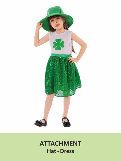 Ireland Saint Patrick St. Patrick Day Lucky Fairy Leprechaun Costume Irish Goblin Cosplay Carnival Halloween Outfit