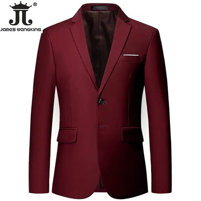 Men Blazer Boutique Fashion Solid Color Light Thin Slim Mens Casual Business Suit Jacket Groom Wedding Dress Party Tyranian Coat