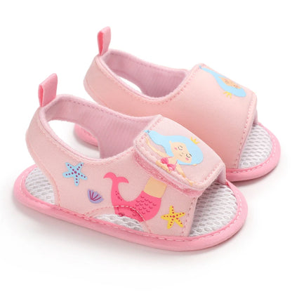 Summer Classic Multiple Pink Baby Sandals Comfortable and Casual Walking Shoes for Girls Aged 0-18 Months