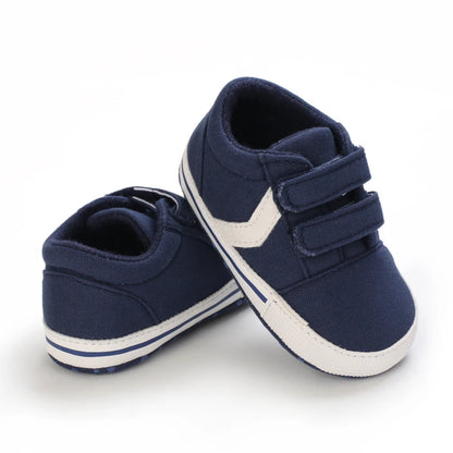 Hot Selling Baby Shoes Classic Soft Sole Shoes Newborn Casual Fashion Sports Shoes Infant Toddler Solid Color Strips Crib Shoes