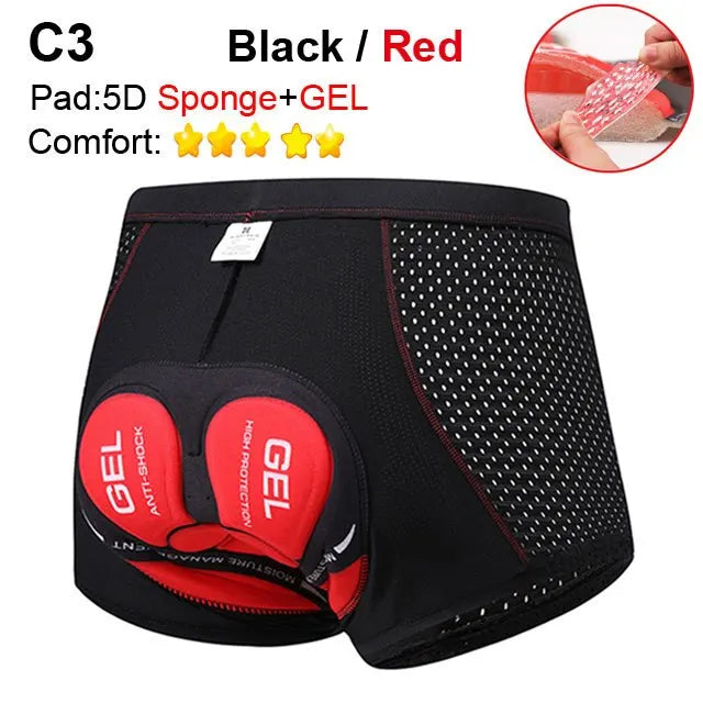 NEWBOLER Cycling Shorts Breathable Mesh Cycling Underwear 5D Gel Pad Shockproof MTB Bike Shorts Man Shorts