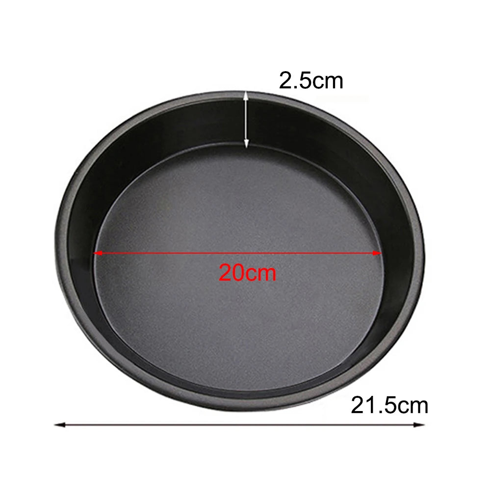 6-10" Non-stick Baking Pan Pizza Pan Black Carbon Steel Baking Pan Pizza Crisping Bacon Mold Microwave Oven Pan Chip Tray Dish