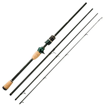 CEMREO Spinning Casting Carbon Fishing Rod 4-5 Sections 1.8m/2.1m/2.4m Portable Travel Rod Spinning Fishing Rods Fishing Tackle