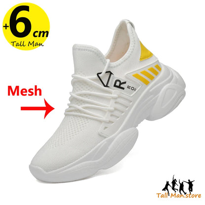 Leisure Chunky Sneakers Tall Man High Increase Insole 8cm Men Fashion Shoes