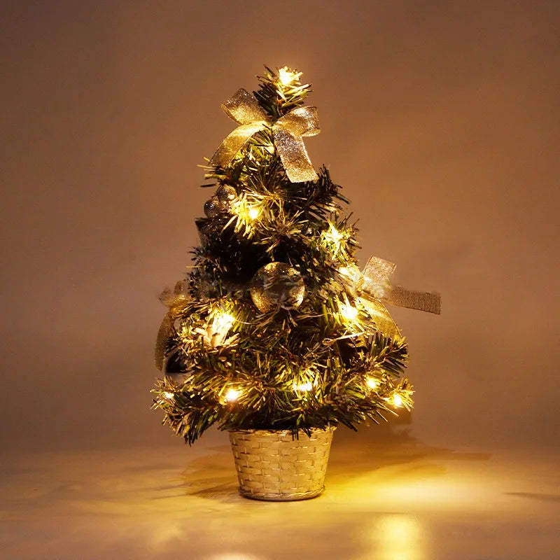 20/30/40cm Christmas Tree Home Bedroom Party Decorations Artificial Christmas Tree Children DIY Handicraft 2025 New Year Gift