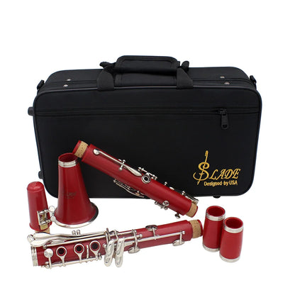 SLADE Clarinet Bb Clarinet 17 Keys 6 Rings Red Clarinet Blackwinds Professional Woodwind Instruments With Accessories Bag