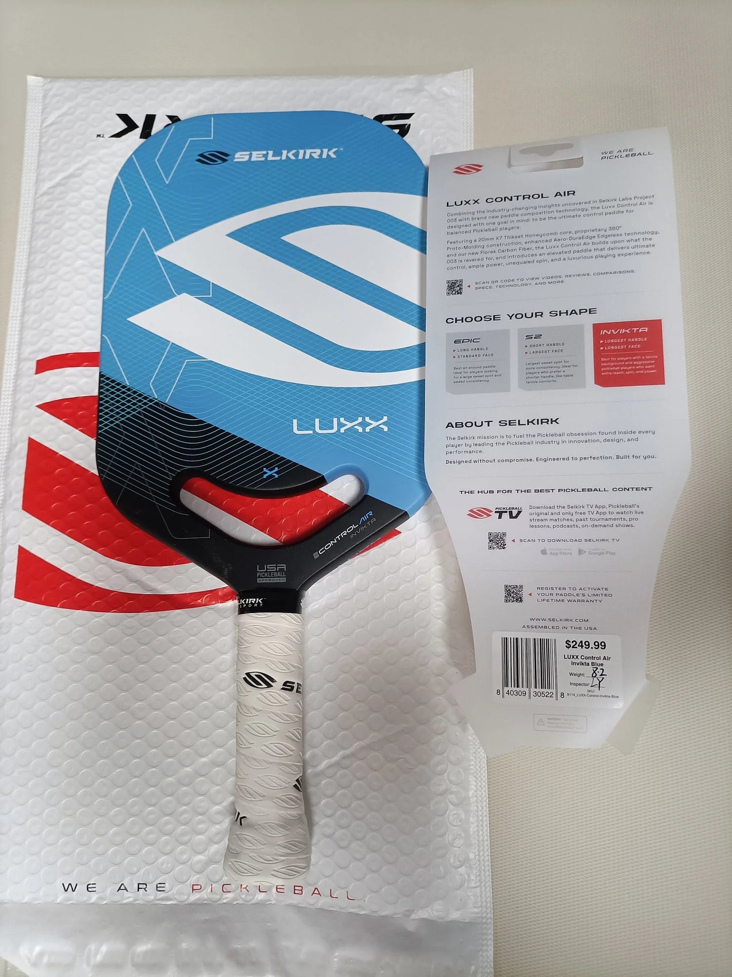 Pickleball Paddle -USAPA Approvedfor Tournament Play - Carbon FiberPickle Ball Racket