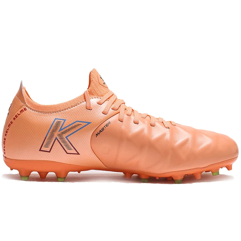 KELME Football Shoes Men's Calfskin MG Adult Competition Short Nail Artificial Grass Professional Training Soccer Shoes