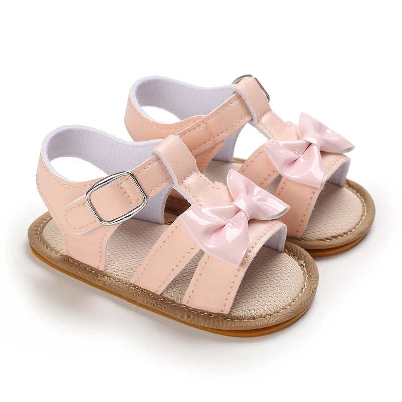 Summer Classic Multiple Pink Baby Sandals Comfortable and Casual Walking Shoes for Girls Aged 0-18 Months