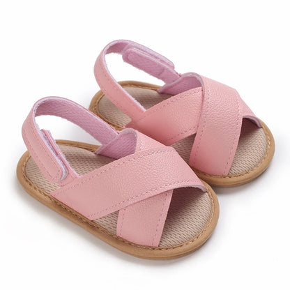 Summer Classic Multiple Pink Baby Sandals Comfortable and Casual Walking Shoes for Girls Aged 0-18 Months