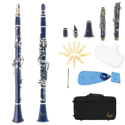 SLADE Bb Clarinet 17 Keys Bakelite Wooden Professional Woodwind Instrument Clarinette With Box Reed Musical Instrument Parts