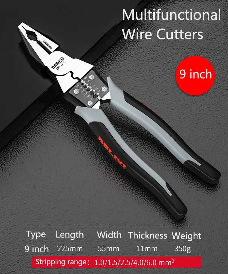 Multi Graph Multifunctional Alicate Diagonal Pliers Needle Nose Hardware Tools Universal Wire Cutters Electrician Bocorese