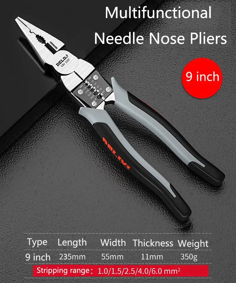 Multi Graph Multifunctional Alicate Diagonal Pliers Needle Nose Hardware Tools Universal Wire Cutters Electrician Bocorese