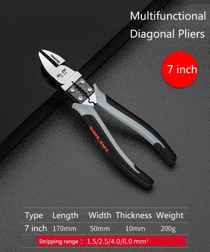 Multi Graph Multifunctional Alicate Diagonal Pliers Needle Nose Hardware Tools Universal Wire Cutters Electrician Bocorese