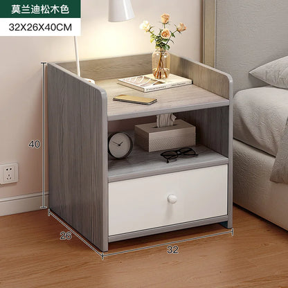 Modern Small Bedside Table Drawer with Lock Nordic Minimalist Bedside Cabinet Storage Cabinets Nightstands for Bedroom Furniture