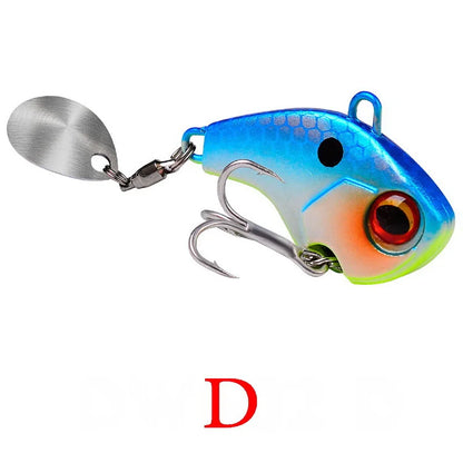 Fishing Lures Wobble Rotating Metal Vib Vibration Bait Winter Fishing 6g 15g 28g Artificial Hard Baits Spinner Spoon Lure Pesca