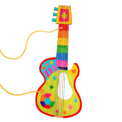 Wooden Handmade DIY Guitar Toys For Kids Drawing Painting Grafffti Filling Coloring Creative Art And Craft Children Musical Toy