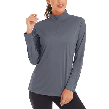 Women's TACVASEN UPF 50+ Long Sleeve Shirt 1/4 Zip