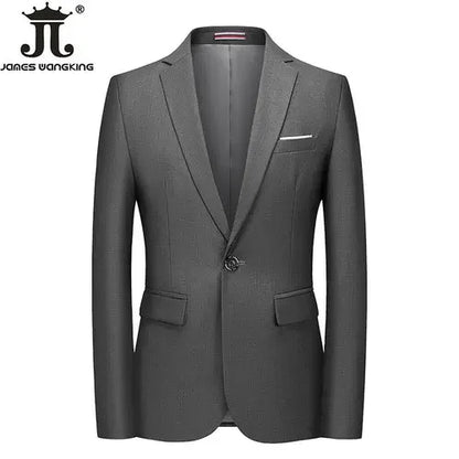 Men Blazer Boutique Fashion Solid Color Light Thin Slim Mens Casual Business Suit Jacket Groom Wedding Dress Party Tyranian Coat