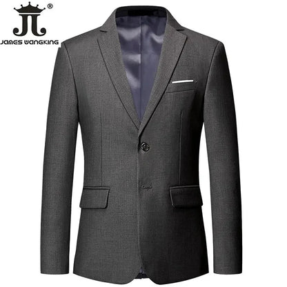 Men Blazer Boutique Fashion Solid Color Light Thin Slim Mens Casual Business Suit Jacket Groom Wedding Dress Party Tyranian Coat