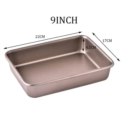 Thicken Carbon Steel Golden Baking Tray Nonstick Square Oven Cake Bread Pastry Pans Biscuits Bakeware Mold Kitchen Cooking Tools