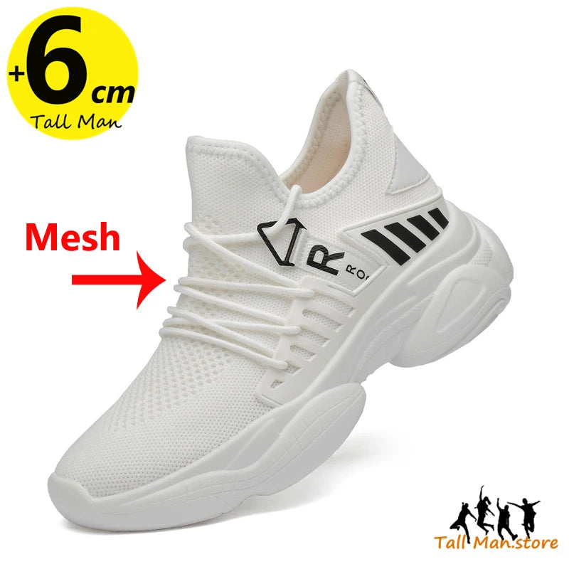 Leisure Chunky Sneakers Tall Man High Increase Insole 8cm Men Fashion Shoes