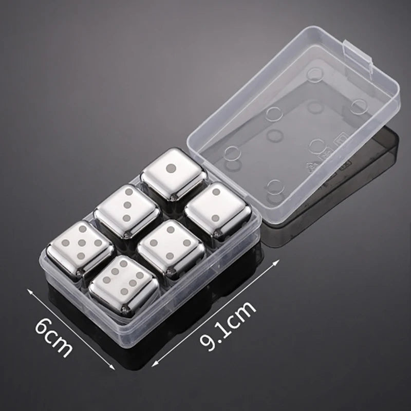 Reusable Whiskey Stones Stainless Steel Ice Cubes Quick-Freeze Wine Cooler Food Grade Metal Pellets Beer Cooler Bar Accessories